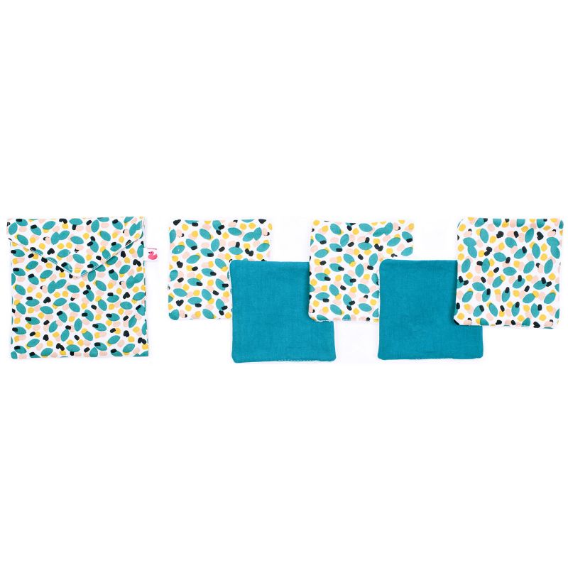 Lot de 5 lingettes lavables vert émeraude BB & Co