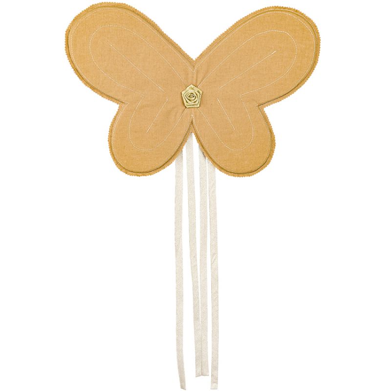 Ailes de fée en lin caramel et doré Cotton&Sweets