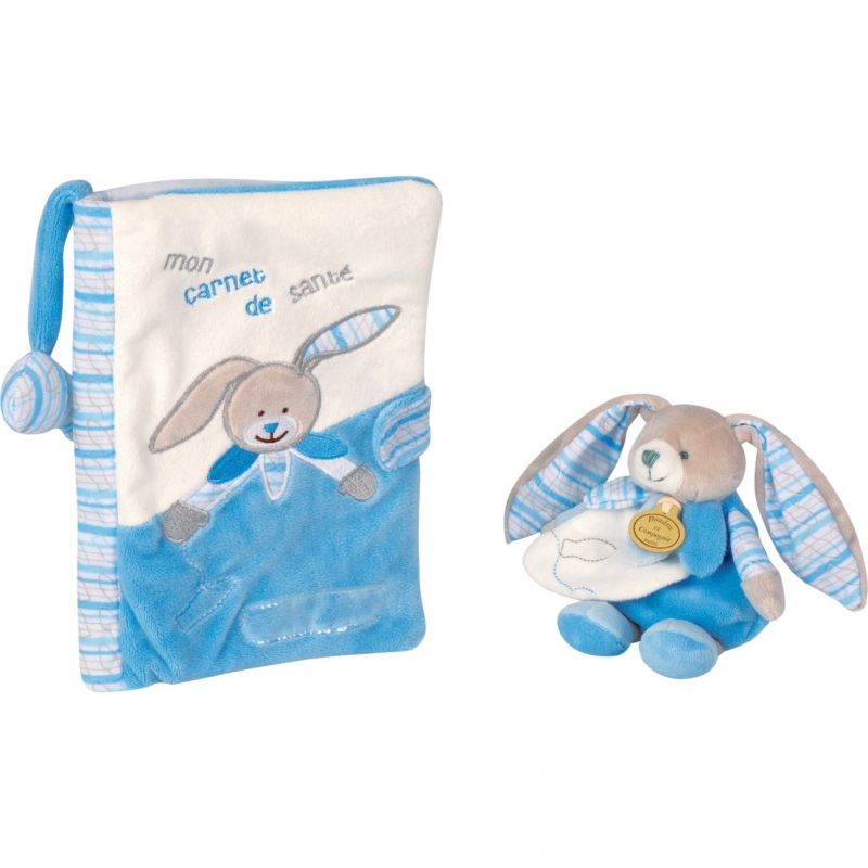 Coffret protège carnet de santé et pantin Célestin  Doudou et Compagnie