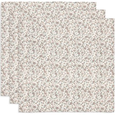 Lot de 3 langes en gaze de coton Retro Flowers (70 x 70 cm) - Reconditionné  par Jollein