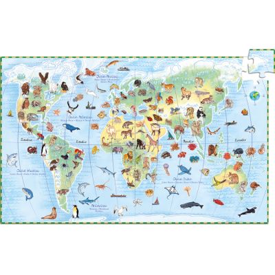 Puzzle d'observation avec livret Les animaux du monde (100 pièces)