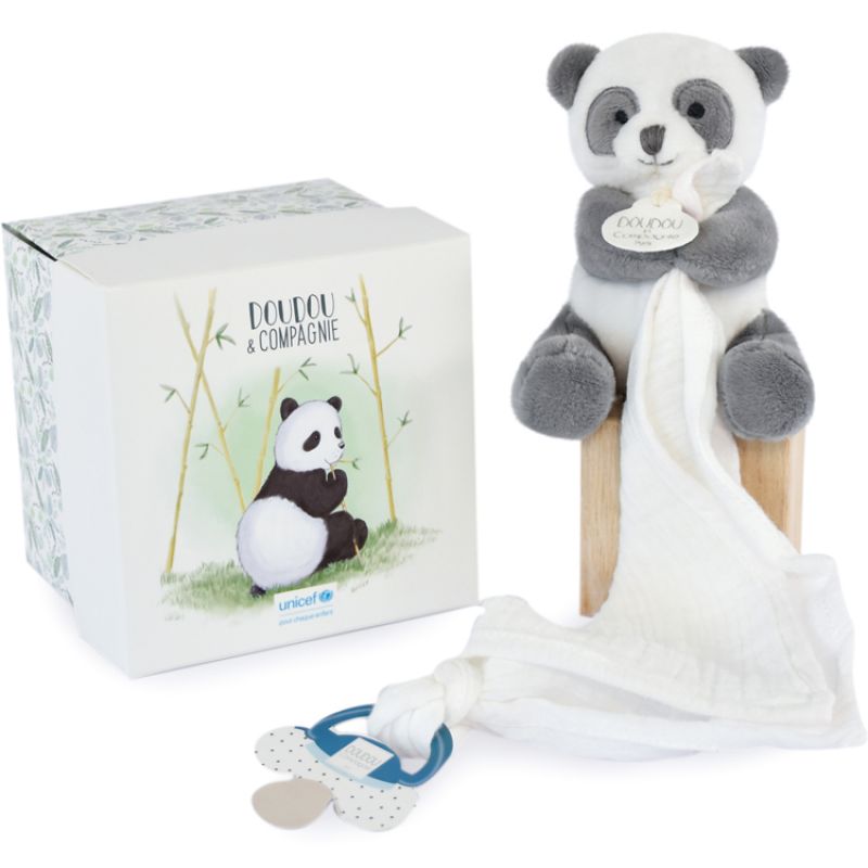 Doudou attache sucette Panda Doudou et Compagnie