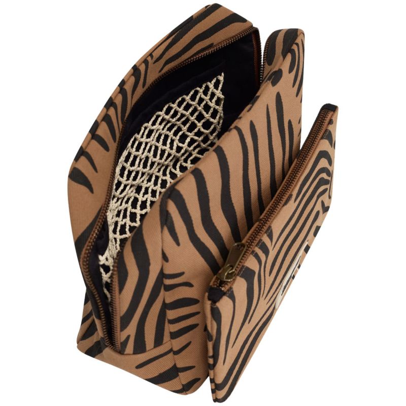 Trousse de toilette XL Alix Zèbre Cannelle Hindbag Produit ouvert 5