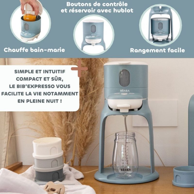 Préparateur de biberon Bib'Expresso Bleu Baltique Béaba Ambiance 7
