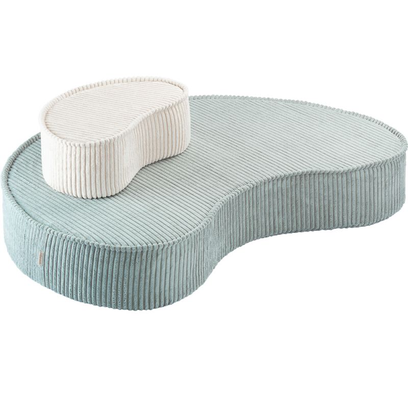 Chaise longue Peppermint Green velours côtelé Wigiwama