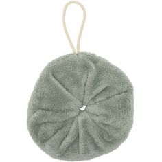 Fleur de douche enfant en éponge bambou vert de gris - BB & Co