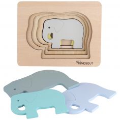 Puzzle en bois Eléphant (6 pièces) - Kindsgut
