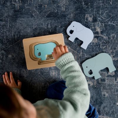Puzzle en bois Eléphant (6 pièces)