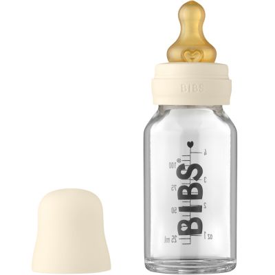 Biberon anti-coliques en verre Ivory (110 ml) BIBS