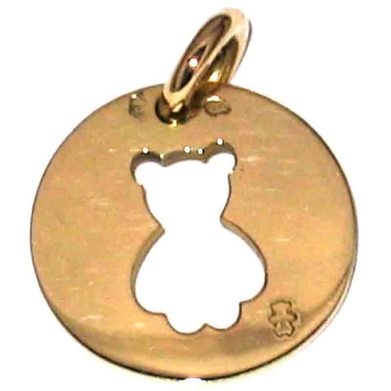 Médaille ajourée nounours (or jaune 750°) Loupidou