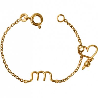 Bracelet chaîne La petite minuscule goldfilled jaune (personnalisable)  par Padam Padam