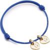 Bracelet cordon 2 charms coeur personnalisable (plaqué or) - Petits trésors