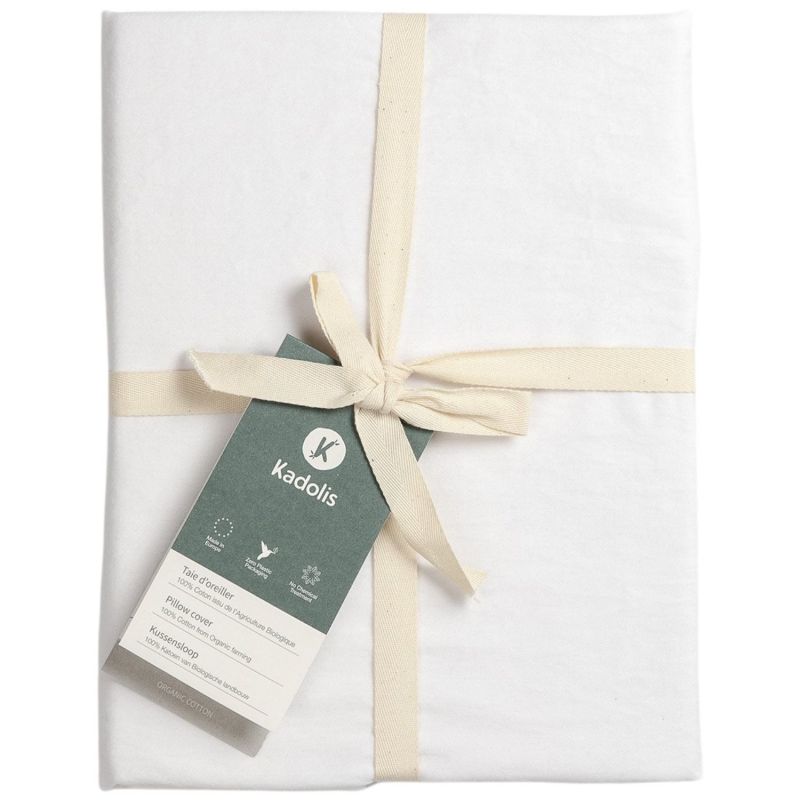 Drap housse pur coton bio Blanc (60 x 120 cm) Kadolis Packaging 4