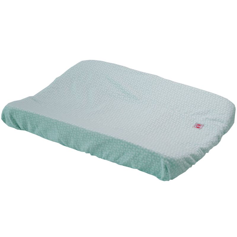 Housse de matelas à langer Scandinavian Flannel Feather noeud vert (47 x 67 cm) Lodger