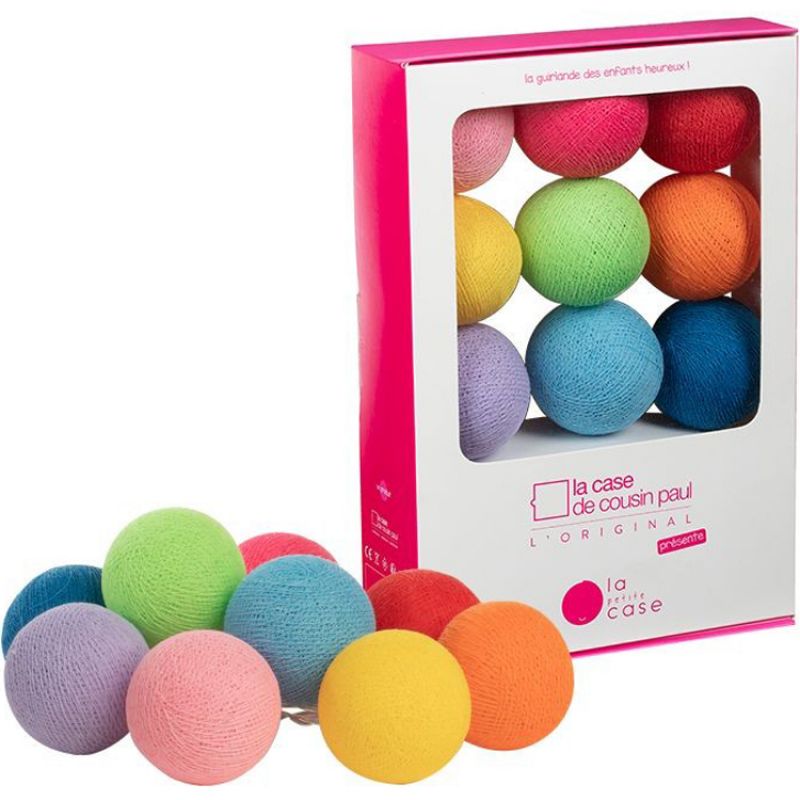 Coffret guirlande veilleuse 9 boules à piles Oscar La case de cousin paul