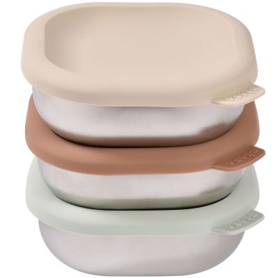 Lot de 3 boîtes repas Inox Natural Set Béaba