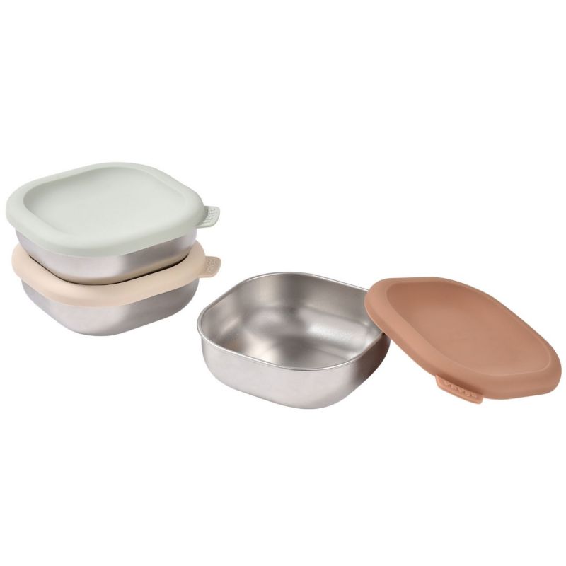 Lot de 3 boîtes repas Inox Natural Set Béaba Produit 3