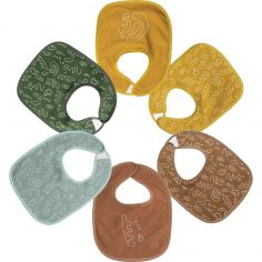 Lot de 6 bavoirs premier âge Meli melo - Trois Kilos Sept