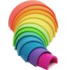 Arc-en-ciel en silicone à empiler Néon (12 pièces) - Dëna