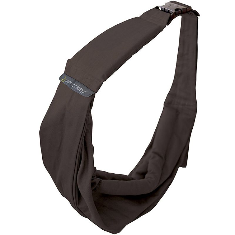 Porte bébé Baby Sling coton bio marron Minimonkey