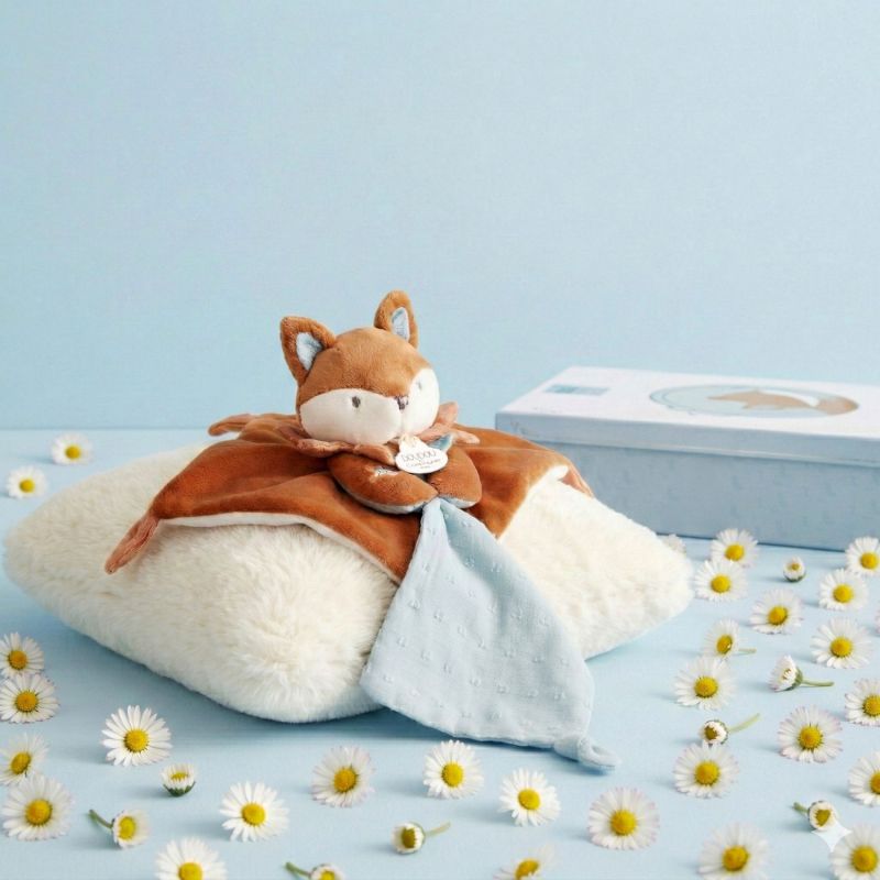 Doudou attache-sucette Timo marron (20 cm) Doudou et Compagnie Ambiance 2