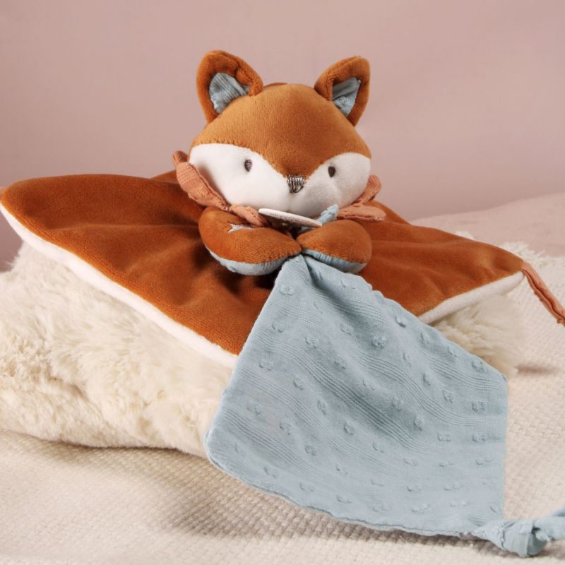 Doudou attache-sucette Timo marron (20 cm) Doudou et Compagnie Ambiance 4