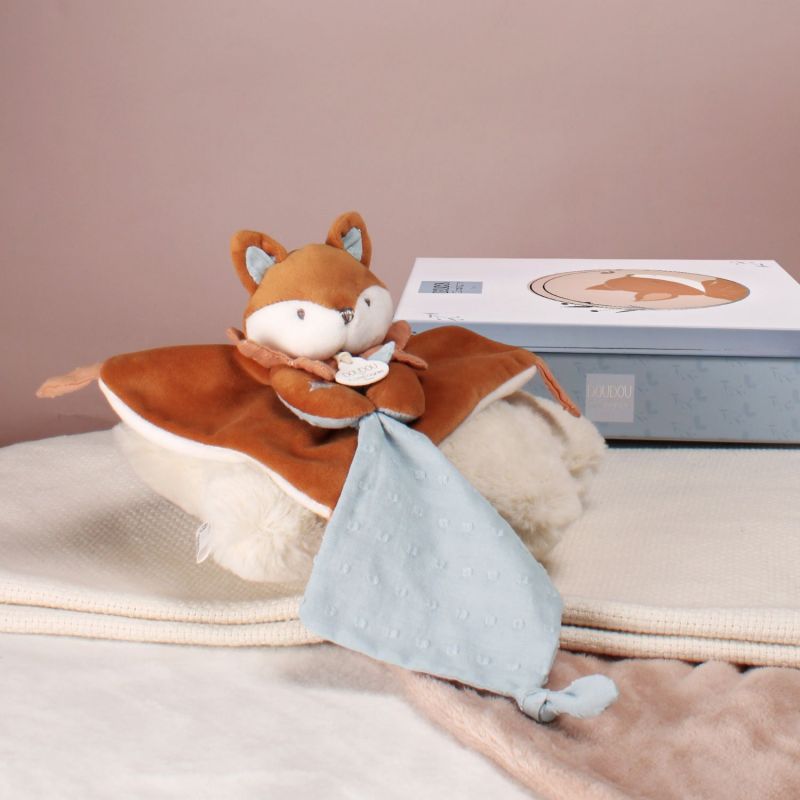 Doudou attache-sucette Timo marron (20 cm) Doudou et Compagnie Ambiance 6