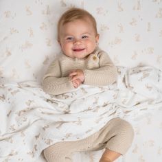 Lange en gaze de coton Baby Bunny (120 x 120 cm)