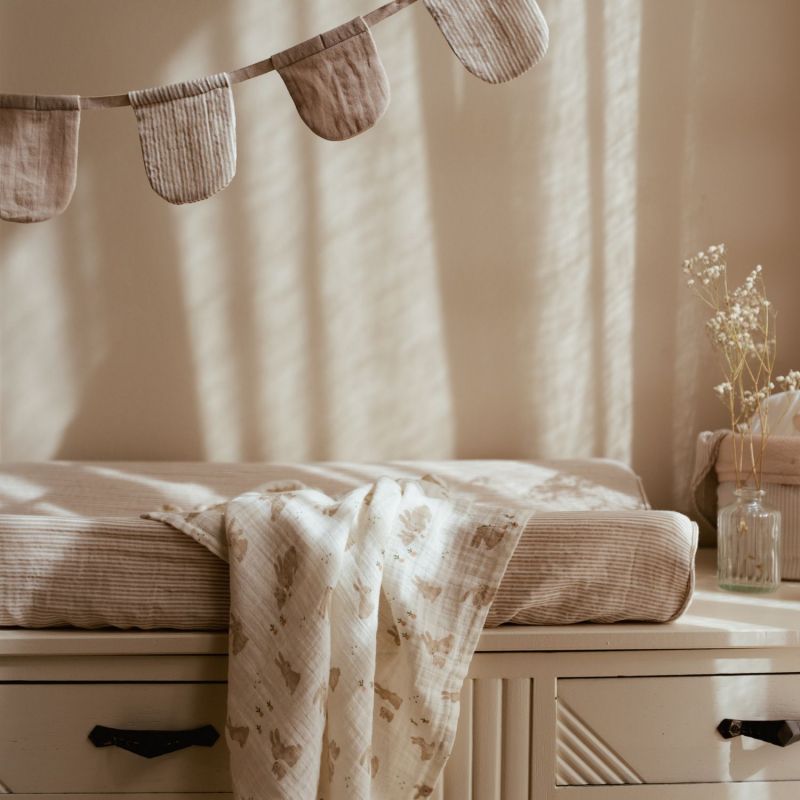 Lange en gaze de coton Baby Bunny (120 x 120 cm) Little Dutch Ambiance 4