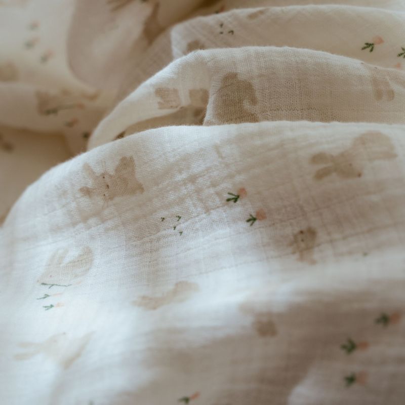 Lange en gaze de coton Baby Bunny (120 x 120 cm) Little Dutch Ambiance 7