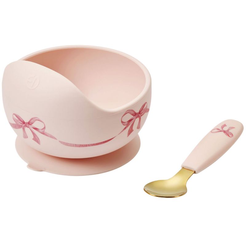 Set bol et cuillère Rosy Bow Elodie Details Produit 1
