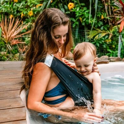 Echarpe de portage pour activité aquatique Noir (taille XL)