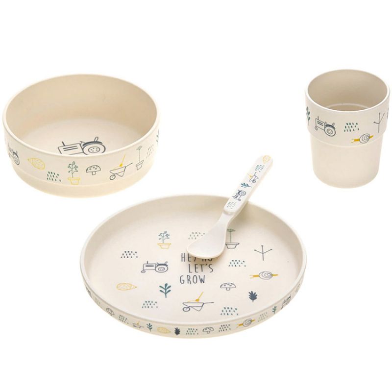 Coffret repas vert Garden Explorer (4 pièces) Lässig