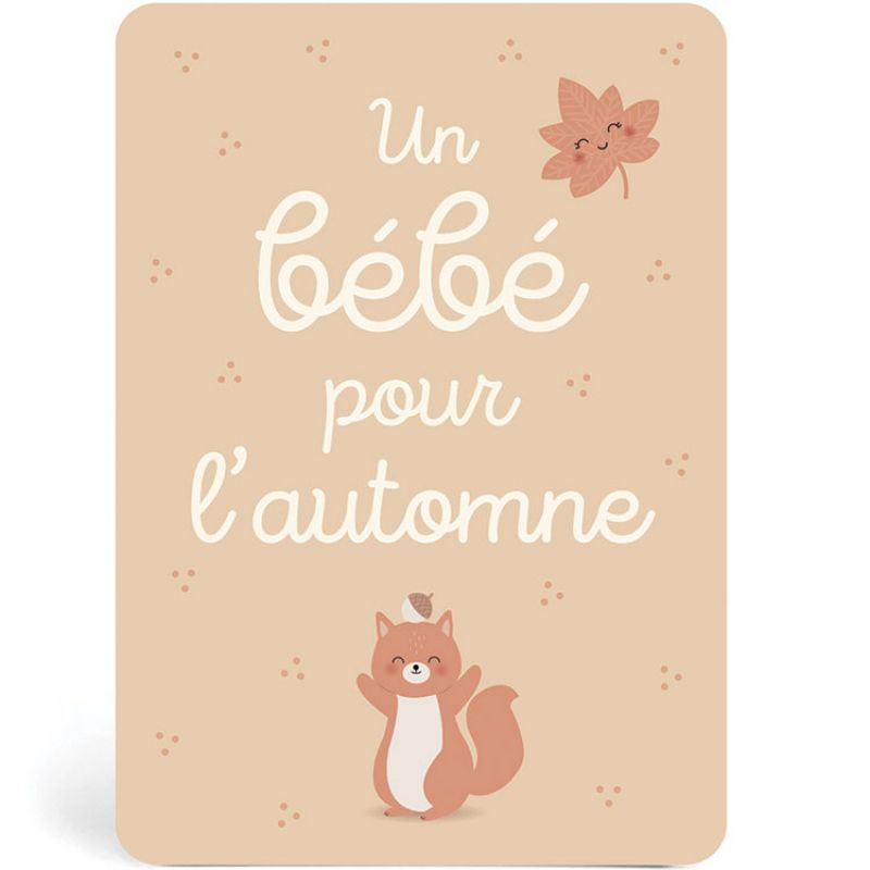 Carte Un bébé pour l'automne Zü