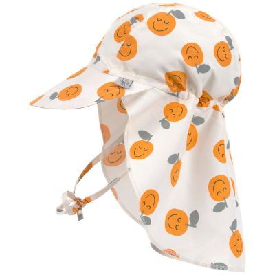 Casquette protège nuque anti-UV Orange (7-12 mois)