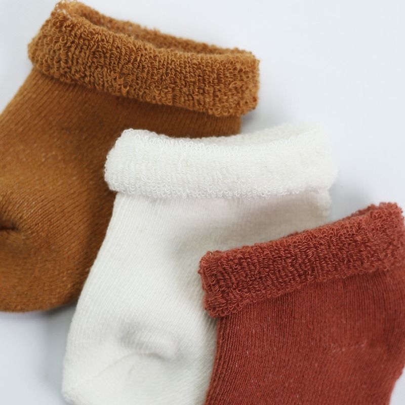 Lot de 3 paires de chaussettes Terracotta-Ecru-Camel (pointure 14-16) Trois Kilos Sept Ambiance 5