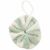 Variation Ivoire, Vert de gris du produit Fleur de douche enfant en éponge bambou rayée ivoire et vert de gris de la marque BB & Co