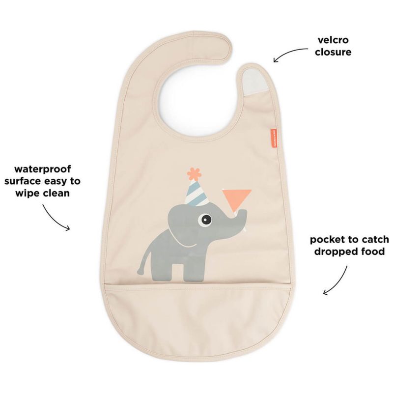 Bavoir avec fermeture velcro Celebration Sable Done by Deer Produit 4