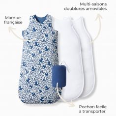 Gigoteuse réversible 4 saisons oiseaux 0-6 mois