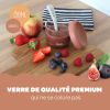 Coffret 6 portions verre 150 ml (Sunrise color mix)  par Béaba