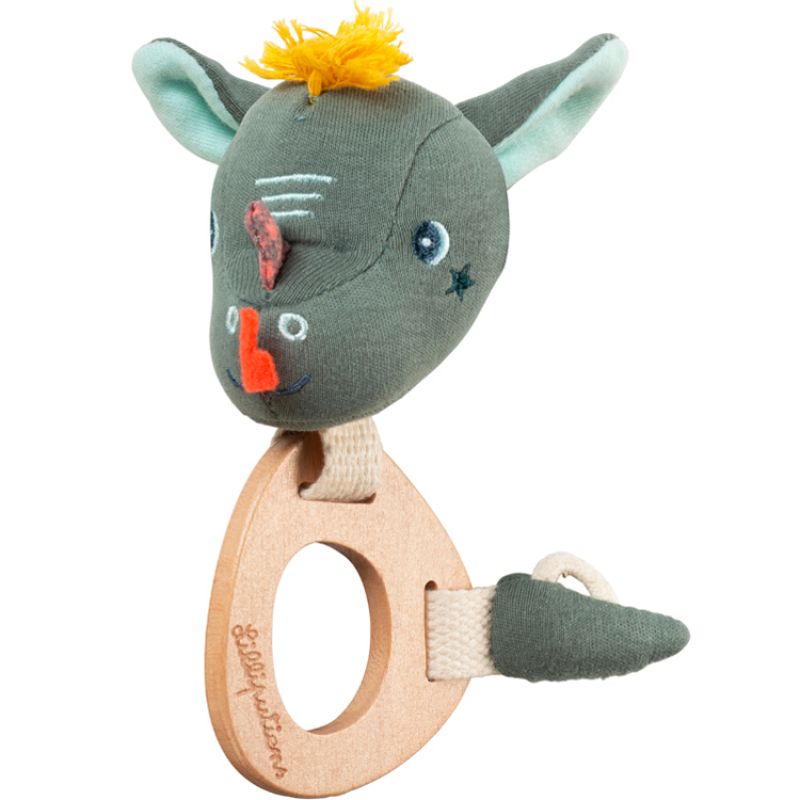 Hochet en bois éco Joe le dragon Lilliputiens
