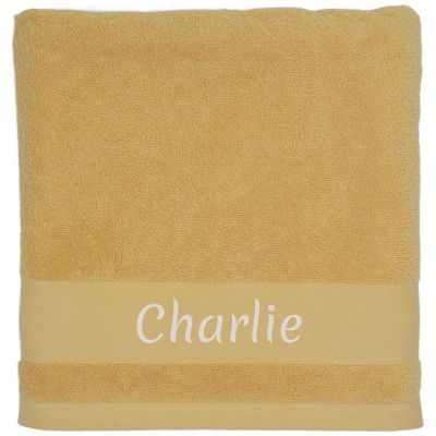 Serviette de bain Girafe Vanille personnalisable (70 x 140 cm)