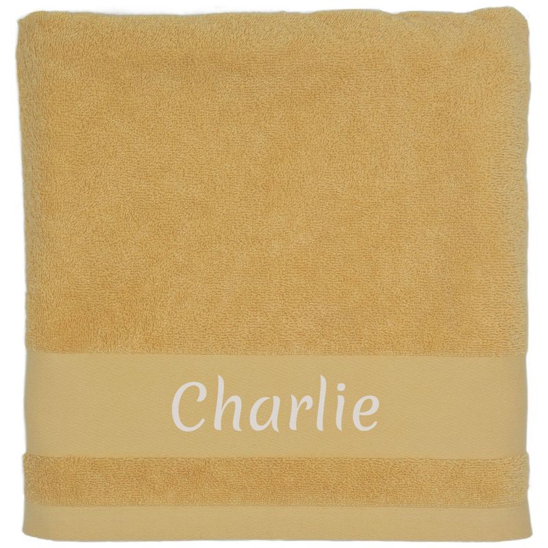 Serviette de bain Girafe Vanille personnalisable (70 x 140 cm) L'oiseau bateau Produit 2