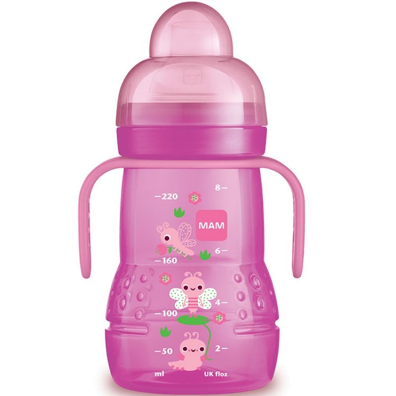 Biberon de transition papillon - débit 3 rapide (220 ml) MAM
