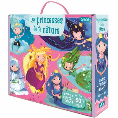 Livre + puzzle géant Les princesses de la nature (60 pièces) Sassi Junior