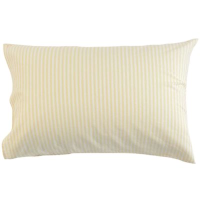 Taie d'oreiller en percale de coton Rayé Tournesol (40 x 60 cm) Kadolis