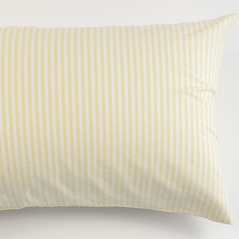 Taie d'oreiller en percale de coton Rayé Tournesol (40 x 60 cm) Kadolis Produit 3