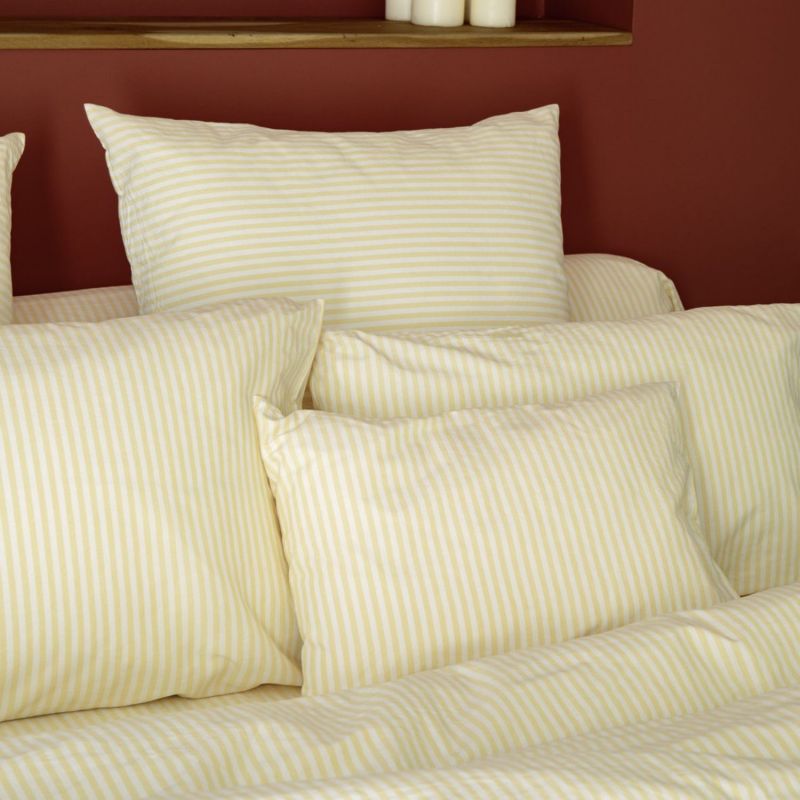 Taie d'oreiller en percale de coton Rayé Tournesol (40 x 60 cm) Kadolis Ambiance 6