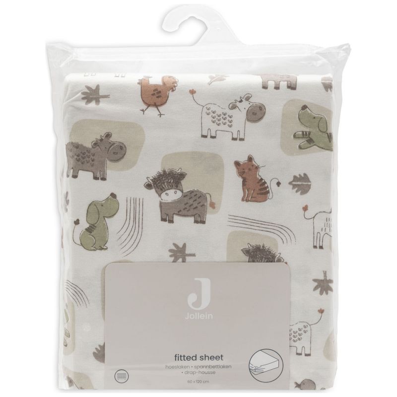 Drap housse en jersey Barn Buddies (60 x 120 cm) Jollein Packaging 4