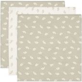 Lot de 3 langes en gaze de coton Twig Olive Green (70 x 70 cm)